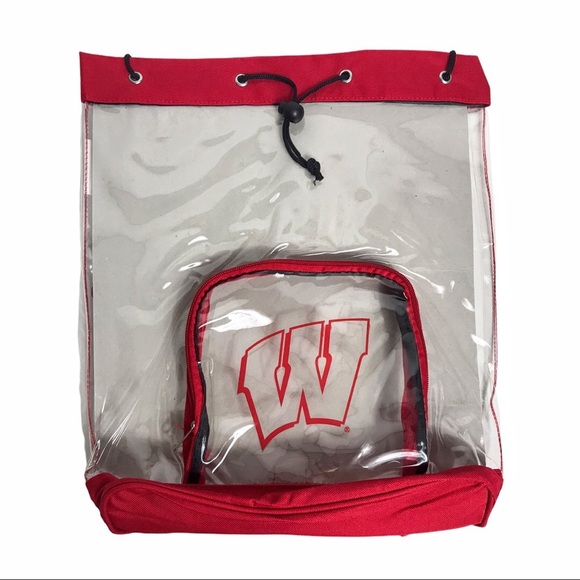 NWT Wisconsin Game Day Clear Backpack - Picture 3 of 10